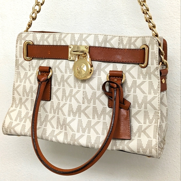 My Michael Kors Hamilton Logo Satchel Handbag - Picture 5 of 13